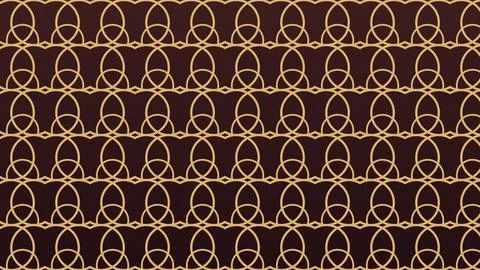 Intricate celtic knotwork pattern gold on dark background seamless texture Stock Illustration