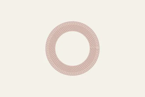 Intricate Circular Geometric Pattern with Concentric Arcs Иллюстрация