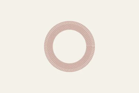 Intricate Circular Geometric Pattern with Concentric Arcs Stock Illustration
