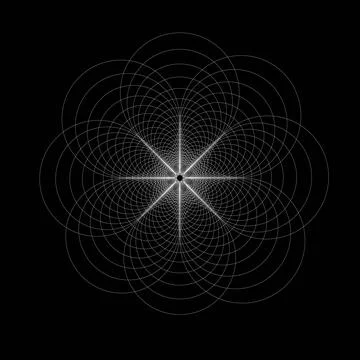 Intricate Circular Line Pattern Stock Illustration