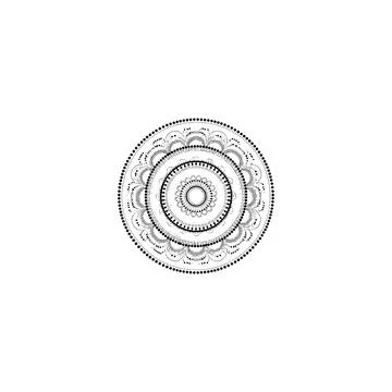 Intricate circular pattern abstract design with abstract art Stock Illustration