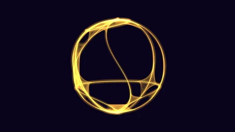 Intricate circular pattern of intersecting lines Stock Footage 267046292