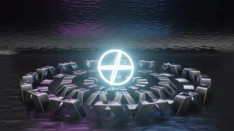 Intricate Circular Patterns with Illuminated Details on a Dark Background. Stock Footage 295745095