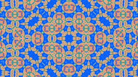 Intricate Classy Pattern Design, Kaleidoscope Background Loopable Stock Footage 284500192