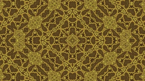 Intricate Classy Pattern Design, Kaleidoscope Background Loopable Stock Footage 284500253