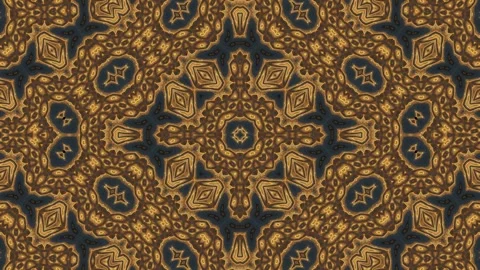 Intricate Classy Pattern Design, Kaleidoscope Background Loopable Stock Footage 284500256