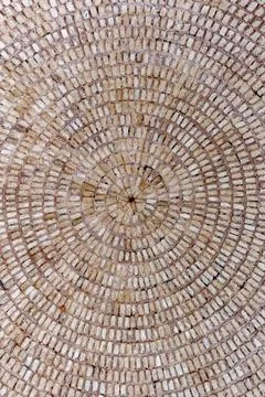 Intricate Concentric Brick Dome Interior Architectural Pattern Stock Photos
