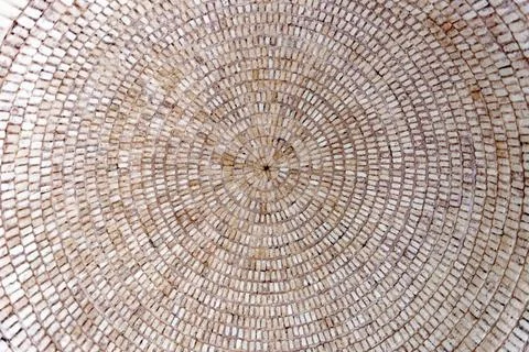Intricate Concentric Brick Dome Interior Architectural Pattern Stock Photos