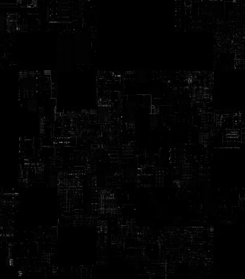 Intricate Digital Circuit Blueprint in Dark Tones Displaying Complexity and.. Stock Footage 341377227