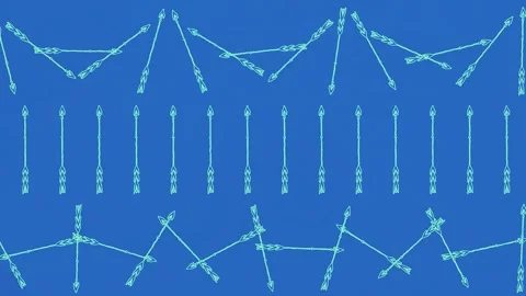 Intricate Dynamic Blue Lines and Geometric Shapes Forming a Rhythmic Patter.. Stock Footage 302249249
