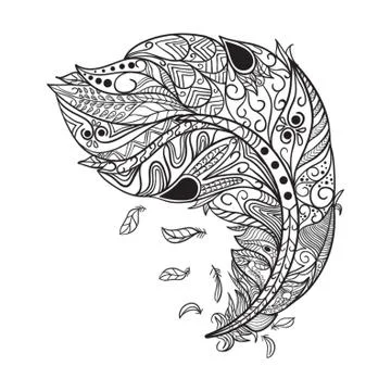 Intricate feather design Stock-Illustration