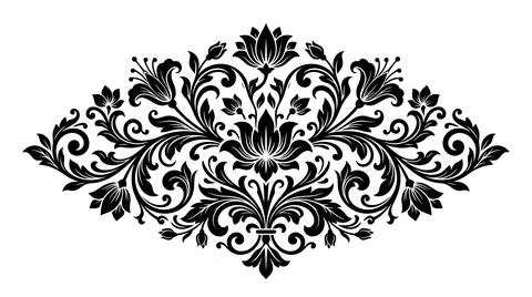 Intricate floral decorative pattern design Stock Illustration