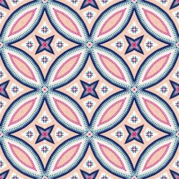 Intricate Floral Pattern Tile Background Illustrazione stock