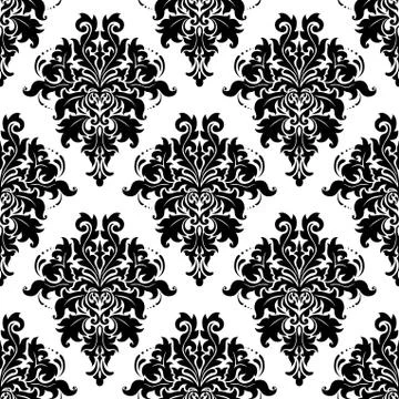 Intricate foliate arabesque seamless pattern 스톡 일러스트