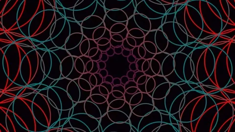 Intricate fractal geometric pattern with modern radial symmetry background Stock Footage 341057627