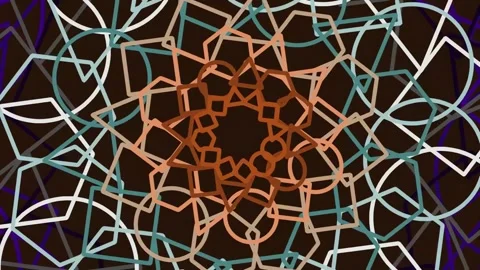 Intricate geometric abstract background mandala design pattern for modern art Stock Footage 342206104