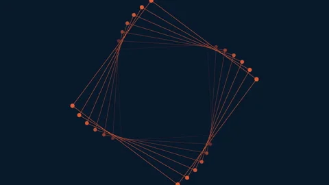 Intricate geometric diamond pattern of intersecting lines Stock Footage 270412510