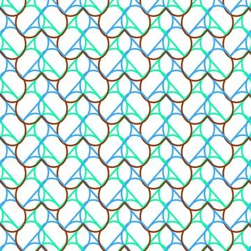 Intricate geometric interlocking heart pattern illustration Illustrazione stock