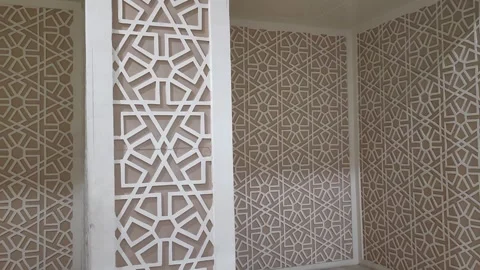 Intricate geometric Islamic patterns Stock Footage 341367407