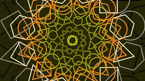 Intricate Geometric Mandala Pattern Background Design for Abstract Ornament.. Stock Footage 342160820
