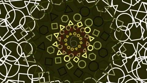 Intricate Geometric Mandala Pattern Background for Abstract Digital Design Stock Footage 342206112