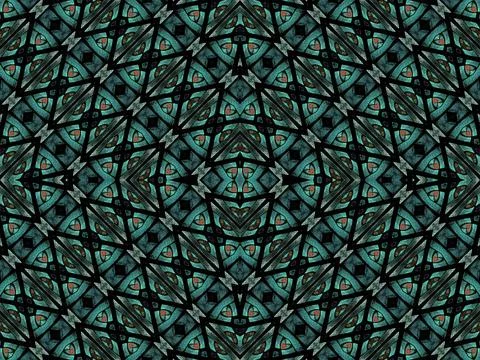Intricate Geometric Modern Seamless Pattern Digital art technique geometri... Stock Photos