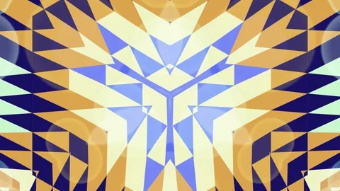 Intricate Geometric Mosaic Pattern with Bokeh Light Flares Stock Footage 329568123