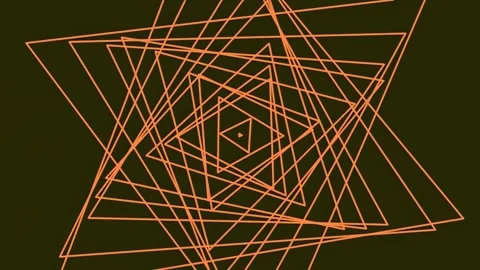 Intricate geometric network pattern: Triangles intersecting on a dark backg.. Stock Footage 337164792