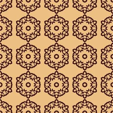 Intricate Geometric Pattern on Beige Background Illustrazione stock