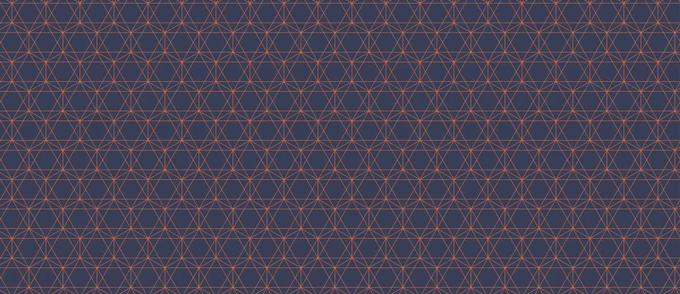 Intricate geometric pattern in deep blue and rose gold hues.  A seamless text Illustrazione stock