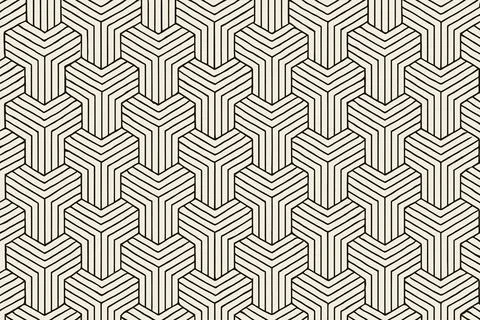 Intricate geometric pattern with repeating stylized y shapes Stock Illustration