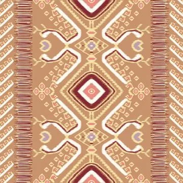 Intricate geometric pattern with warm earthy tones and pink accents Stock Illustration