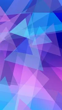 An intricate geometric polygon pattern in blue and violet hues creates a fu.. Stock Illustration