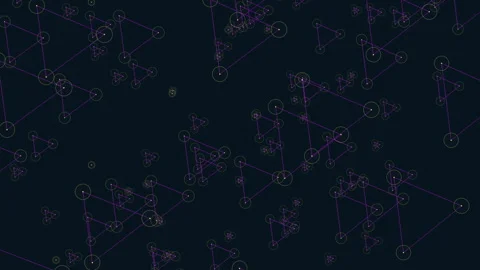 Intricate geometric triangular grid pattern with overlapping lines Stock Footage 263566867