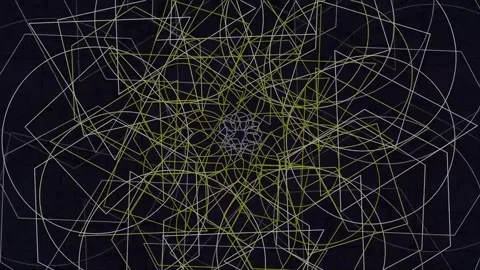 Intricate glowing geometric web structure representing data connections and.. Stock Footage 342158650