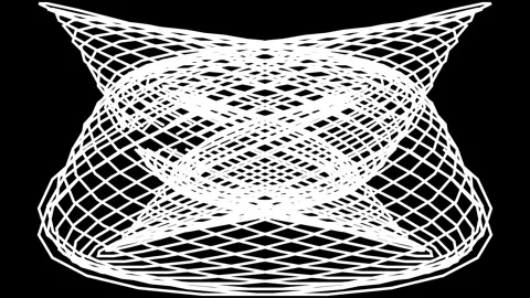 Intricate glowing network of abstract geometric lines forming complex symmetr Stock Footage 343633440