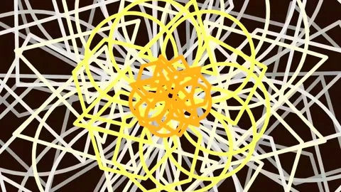 Intricate golden geometric mandala pattern for spiritual background design Stock Footage 342206121