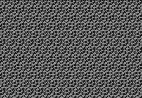 Intricate grayscale pattern of repeating isometric cubes creates a dynamic,.. Stock Illustration