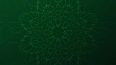 Intricate green geometric mandala patterns displaying symmetry and artistic.. Stock Footage 315400086