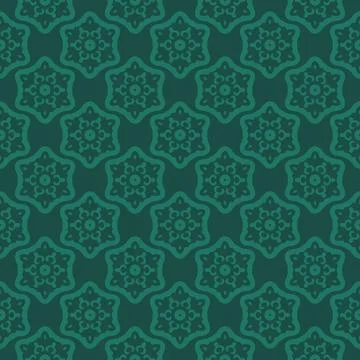 Intricate Green Geometric Pattern Design Element 스톡 일러스트