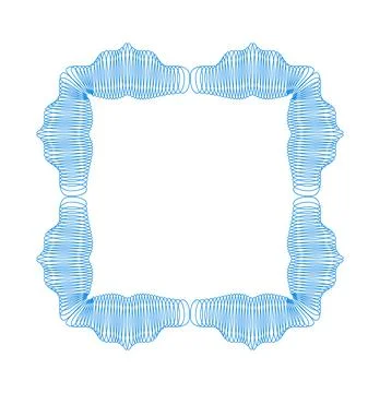 Intricate guilloche vector pattern forming a secure square frame, ideal for.. Stock Illustration