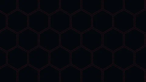 Intricate hexagonal pattern on black background 動画素材 274176629