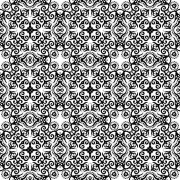 Intricate Lace Pattern Background Stock Illustration