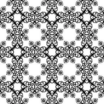 Intricate Lace Pattern Background Stock Illustration