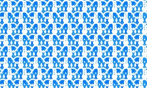 Intricate light blue interlocking geometric pattern Stock Illustration