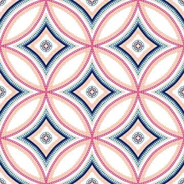 Intricate Mandala Blue Background Stock Illustration