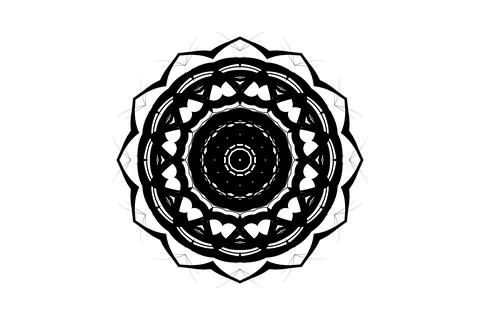 Intricate Mandala Design Central Circle Radiating Elements Иллюстрация