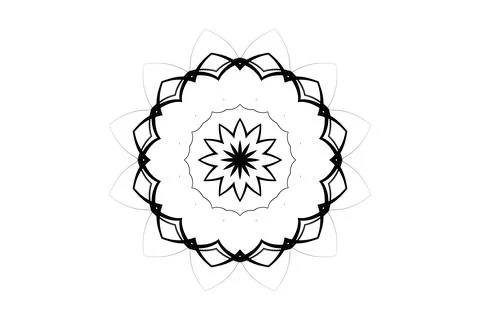 Intricate Mandala Design Central Circle Radiating Elements Stock Illustration