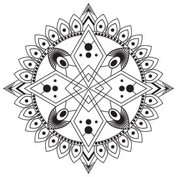 Intricate Mandala Design With Decorative Patterns and Symmetry Stock Illustration
