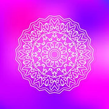 Intricate Mandala Design with Geometric Patterns on a Gradient Background Stock Illustration